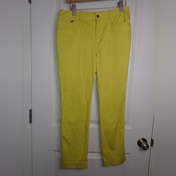 Lauren Ralph Lauren Yellow Casual Business Casual Bright Straight Pants size 10 - Picture 1 of 13